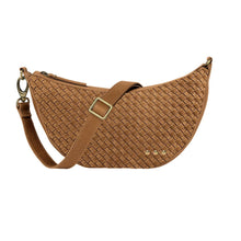 Load image into Gallery viewer, Paige Structured Suede Woven Crossbody