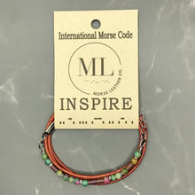 Load image into Gallery viewer, Leather Morse Code Bracelet