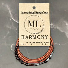 Load image into Gallery viewer, Leather Morse Code Bracelet