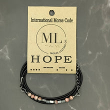 Load image into Gallery viewer, Leather Morse Code Bracelet