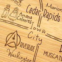 Load image into Gallery viewer, Destination Iowa Cutting Board with Engraved Artwork