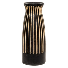 Load image into Gallery viewer, Boho Etched Black Wooden Vase