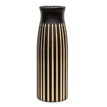 Load image into Gallery viewer, Boho Etched Black Wooden Vase