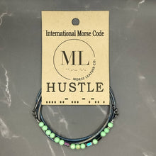 Load image into Gallery viewer, Leather Morse Code Bracelet