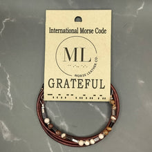 Load image into Gallery viewer, Leather Morse Code Bracelet