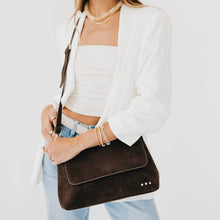 Load image into Gallery viewer, Miranda Suede Flap Crossbody
