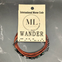 Load image into Gallery viewer, Leather Morse Code Bracelet