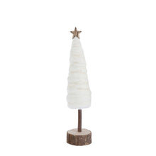 Load image into Gallery viewer, Wool Christmas Tree with Star and Wood Base