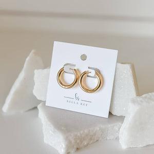 Indy 18k Gold Plated Chunky Hoops