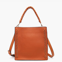 Load image into Gallery viewer, Esme Whipstitch Detail Tote w/ Braided Handle
