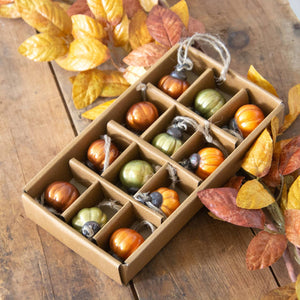 Mini Pumpkin Mercury Glass Fall Ornaments