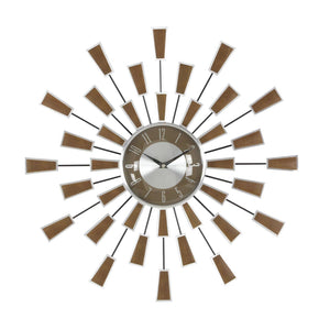 Modern Brown Metal Wall Clock