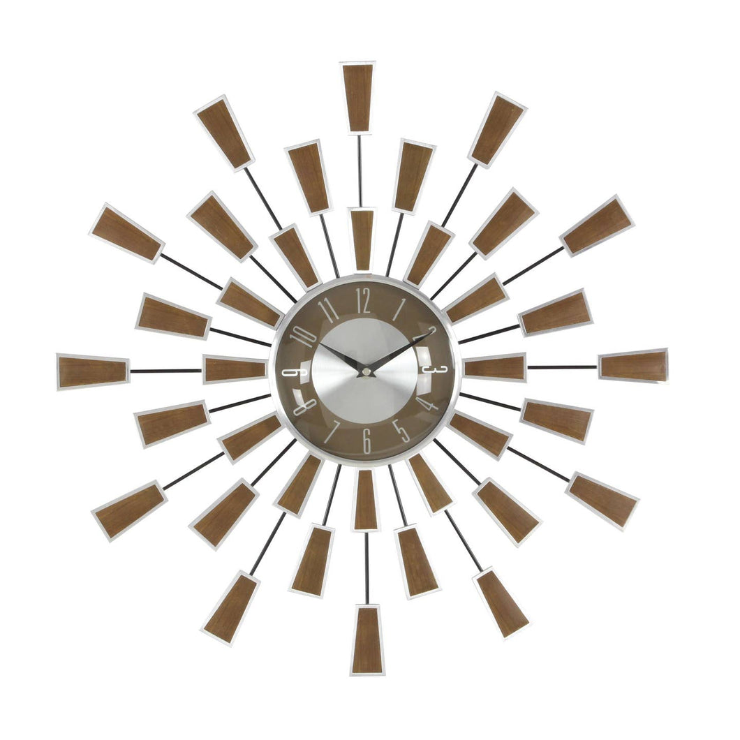 Modern Brown Metal Wall Clock