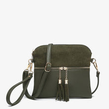 Load image into Gallery viewer, Tara Corduroy Dual Zip Crossbody
