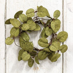 Dark Green Penny Leaf Candle Ring