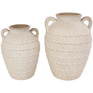 Textured Decorative Vase with Handles