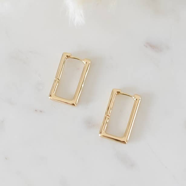 Bella Hoops 18k Gold Plated Earrings