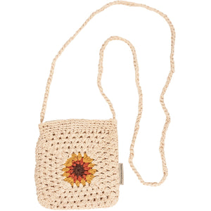 Crochet Sunflower Crossbody Bag