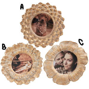 Round Floral Photo Frame