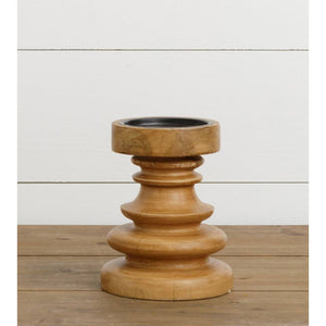 Turned Wood Candle Holder