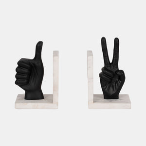 Hand Sign Bookends
