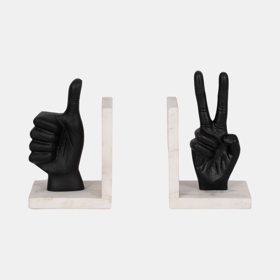 Hand Sign Bookends