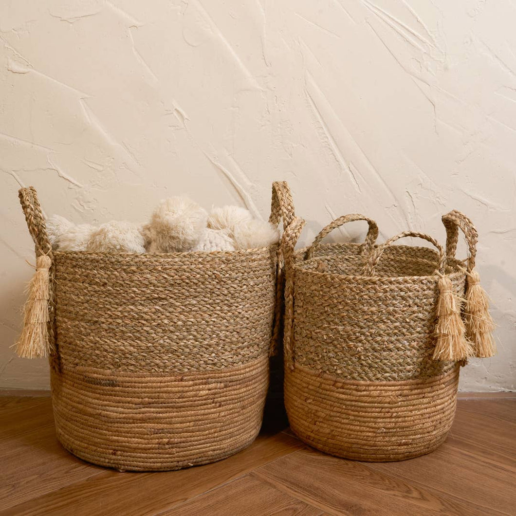 Attractive Coastal Charm Tassel Basket