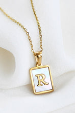Load image into Gallery viewer, Gold Stainless Steel Initial Tag Necklace

