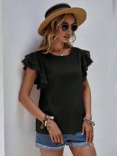 Load image into Gallery viewer, Women's Casual Ruffle Sleeve Round-Neck Summer Blouse
