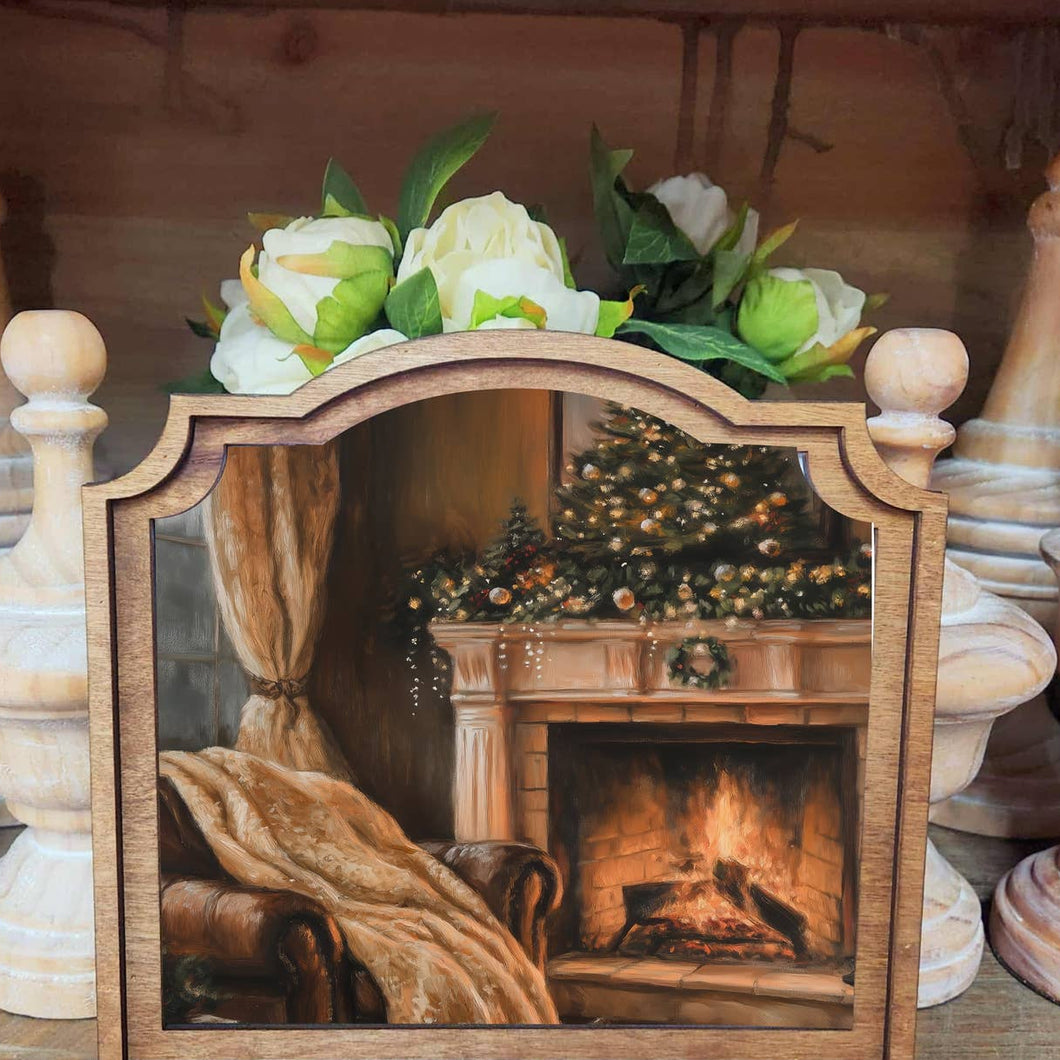 Provincial Holiday Mantel Framed Art