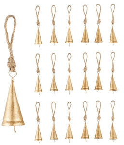 Mini Gold Metal Tibetan Inspired Decorative Bell