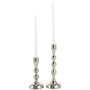 Silver Aluminum Metal Decorative Taper Holder