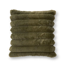 Load image into Gallery viewer, Dark Green Vegan Fur Pillow
