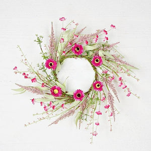 Hot Pink Gerber Daisy Wreath