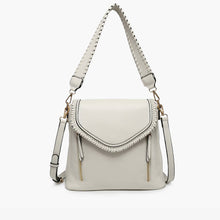 Load image into Gallery viewer, Lorelei Double Zip Whipstitch Trim Crossbody

