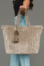 Load image into Gallery viewer, Velvet Ribbed Tote
