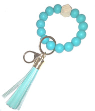 Load image into Gallery viewer, Silicone Beaded Keyring/Keychain Bracelet
