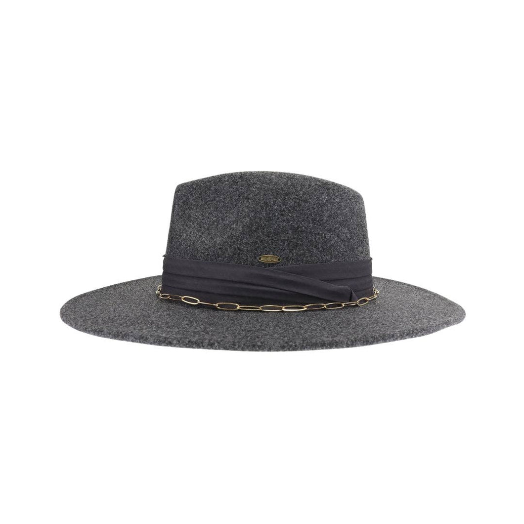 Chain and Pleated Band C.C Vegan Felt