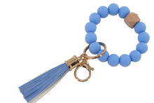 Load image into Gallery viewer, Silicone Beaded Keyring/Keychain Bracelet
