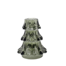 Load image into Gallery viewer, Green Glass Tree Taper Holder
