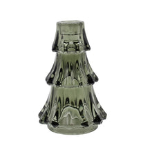 Load image into Gallery viewer, Green Glass Tree Taper Holder
