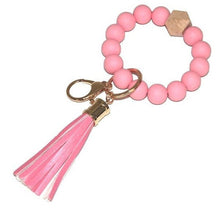 Load image into Gallery viewer, Silicone Beaded Keyring/Keychain Bracelet
