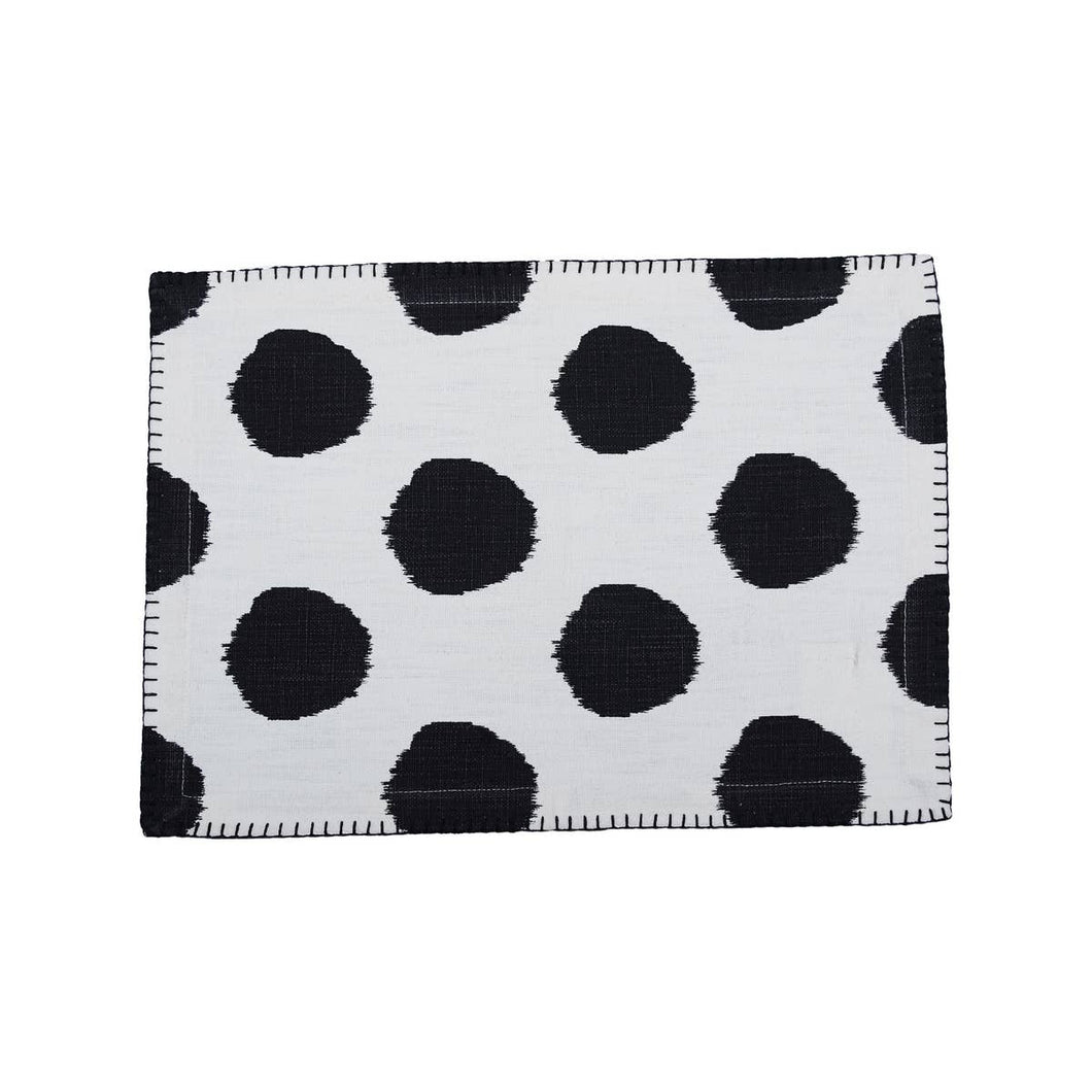 Black & White Polka Dot Placemat