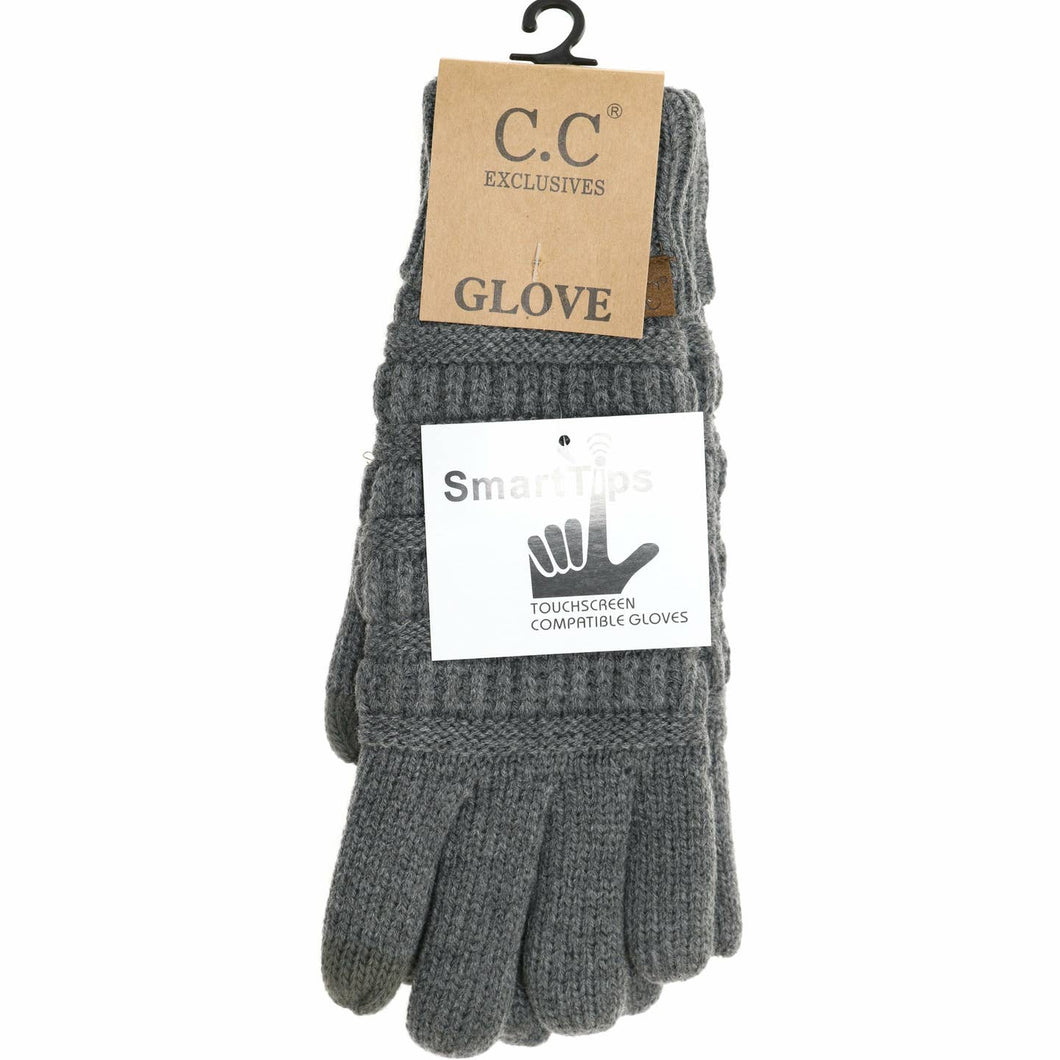Women's Knit C.C. Gloves with Fuzzy Lining