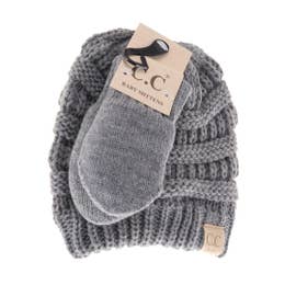 Baby Solid Hat with Mitten