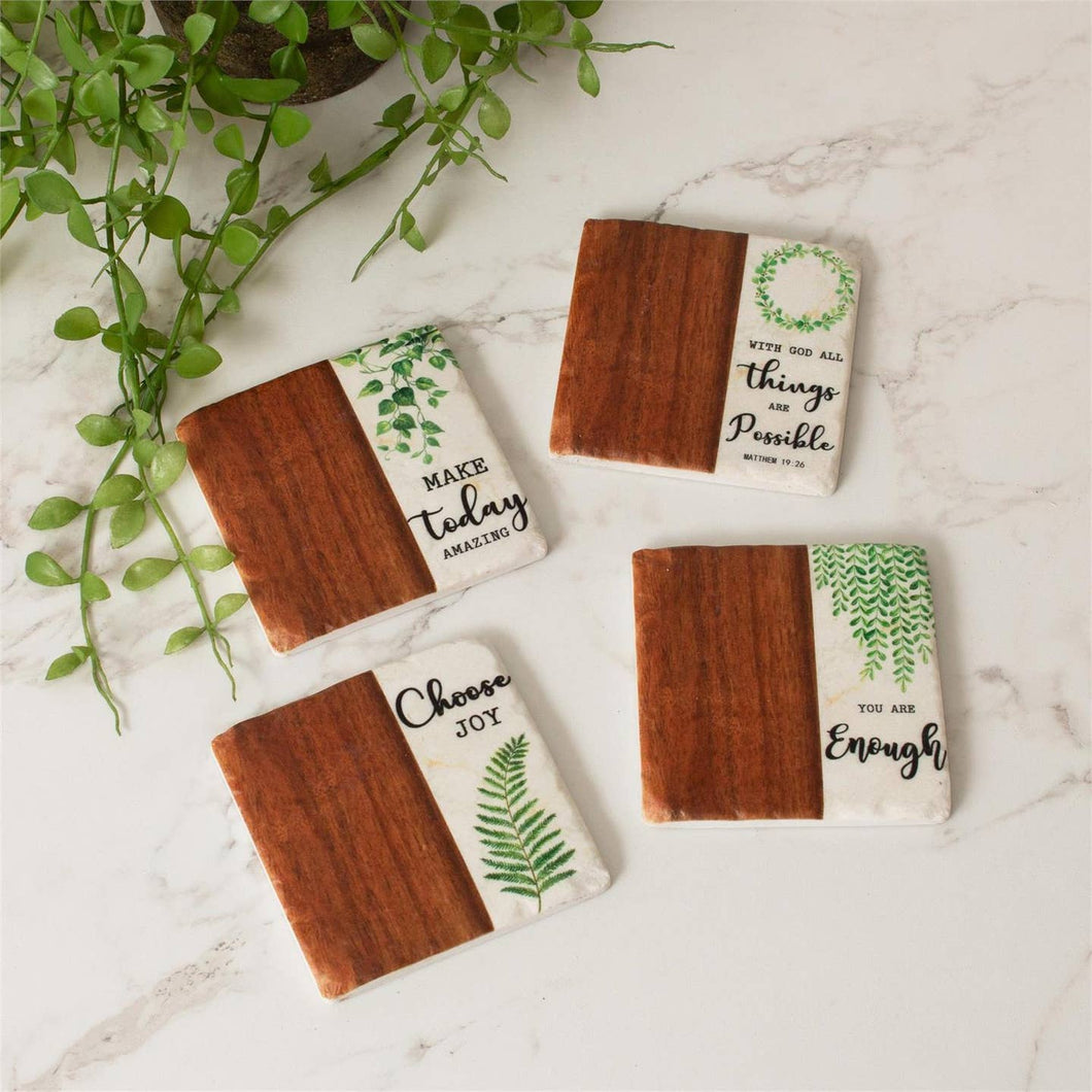 Inspirational Wood Grain Coasters