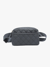 Load image into Gallery viewer, Quilted Belt Bag w/ Front Pocket
