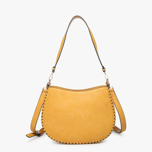 Raquel Whipstitch Trim Crossbody/Saddle Bag