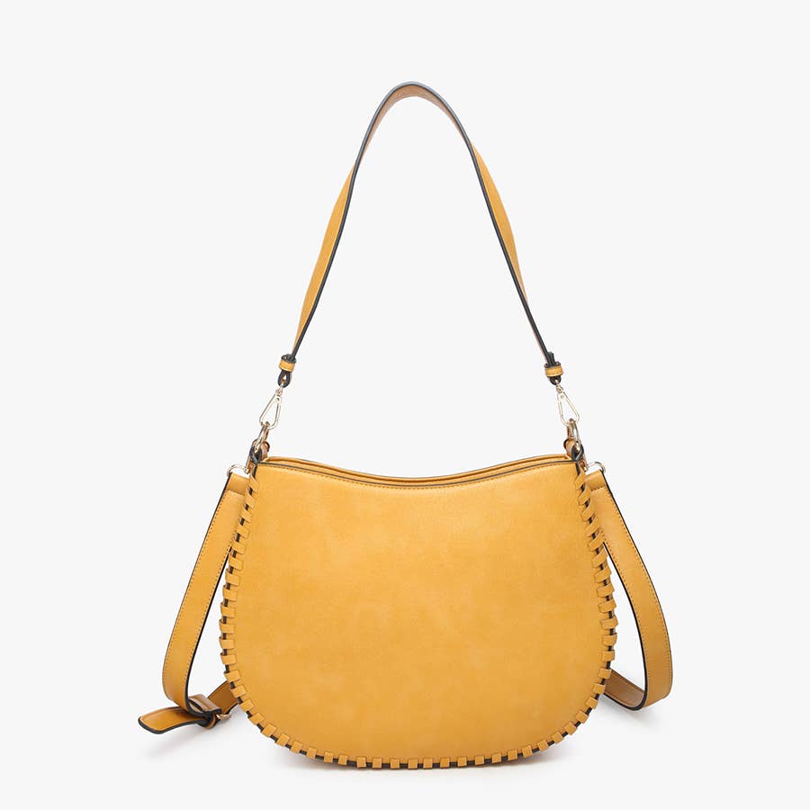 Raquel Whipstitch Trim Crossbody/Saddle Bag