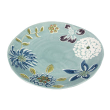 Load image into Gallery viewer, Stoneware Plate with Flower Print
